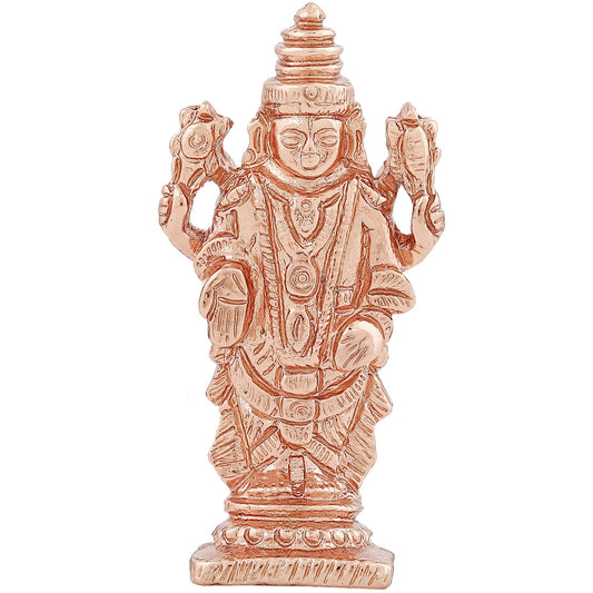 Estele Pink/ Rose Gold-Polished Lord Tirupati Balaji Idol Showpiece for Pooja Mandir/ Home Decorative Estele Accessories