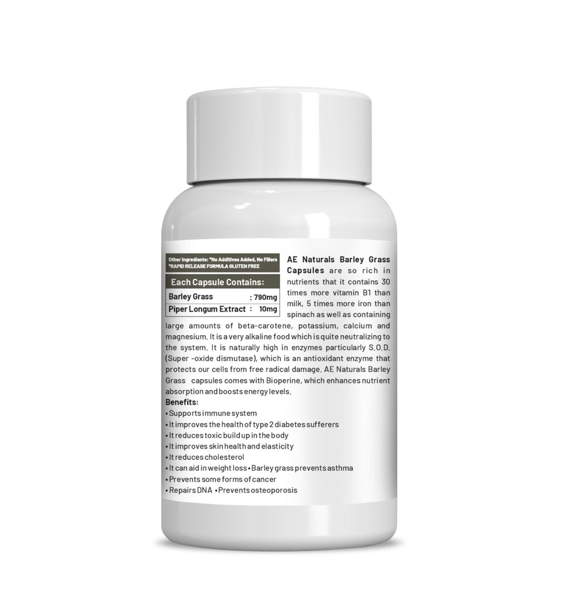 Ae Naturals Barley Grass Capsules - Grab2buy