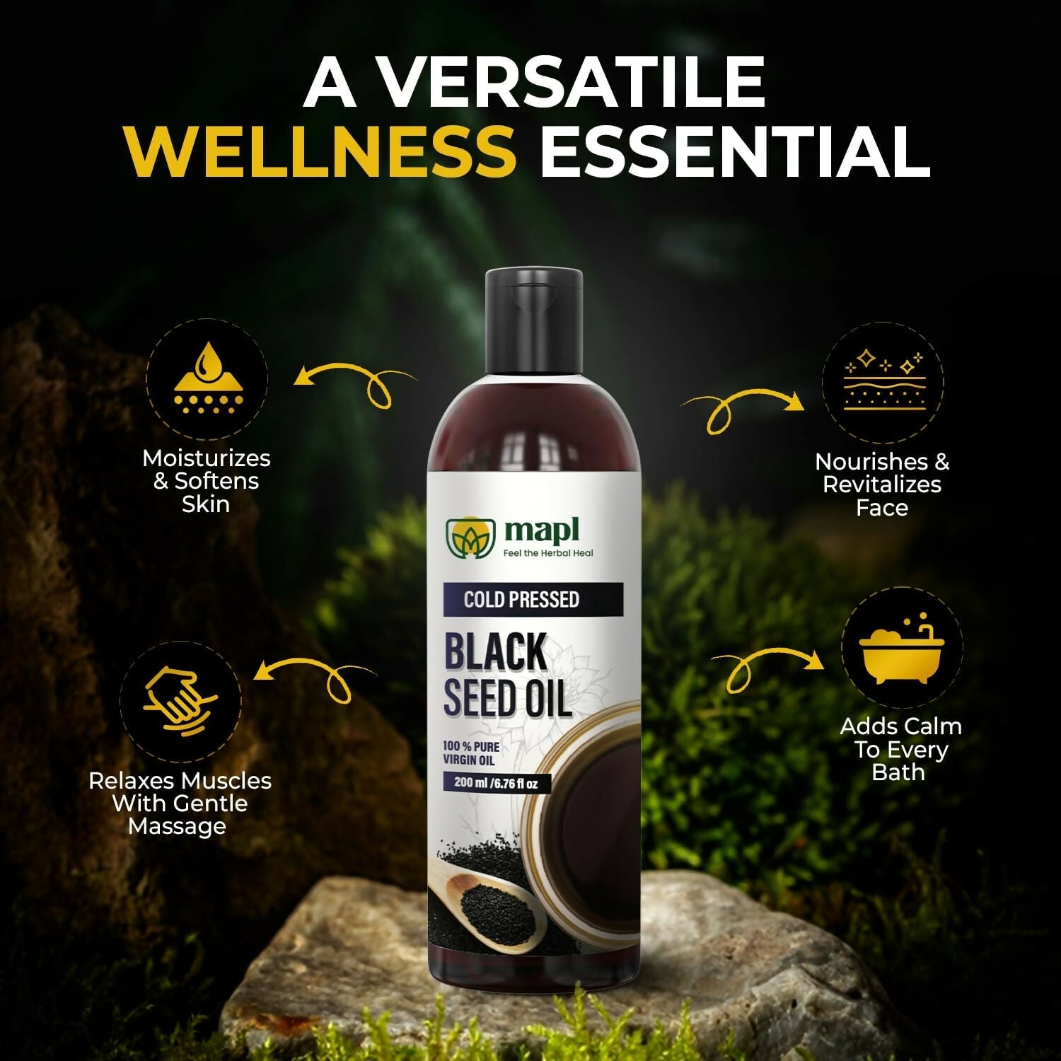 MAPL Organic Black Seed Oil Cold-Pressed 