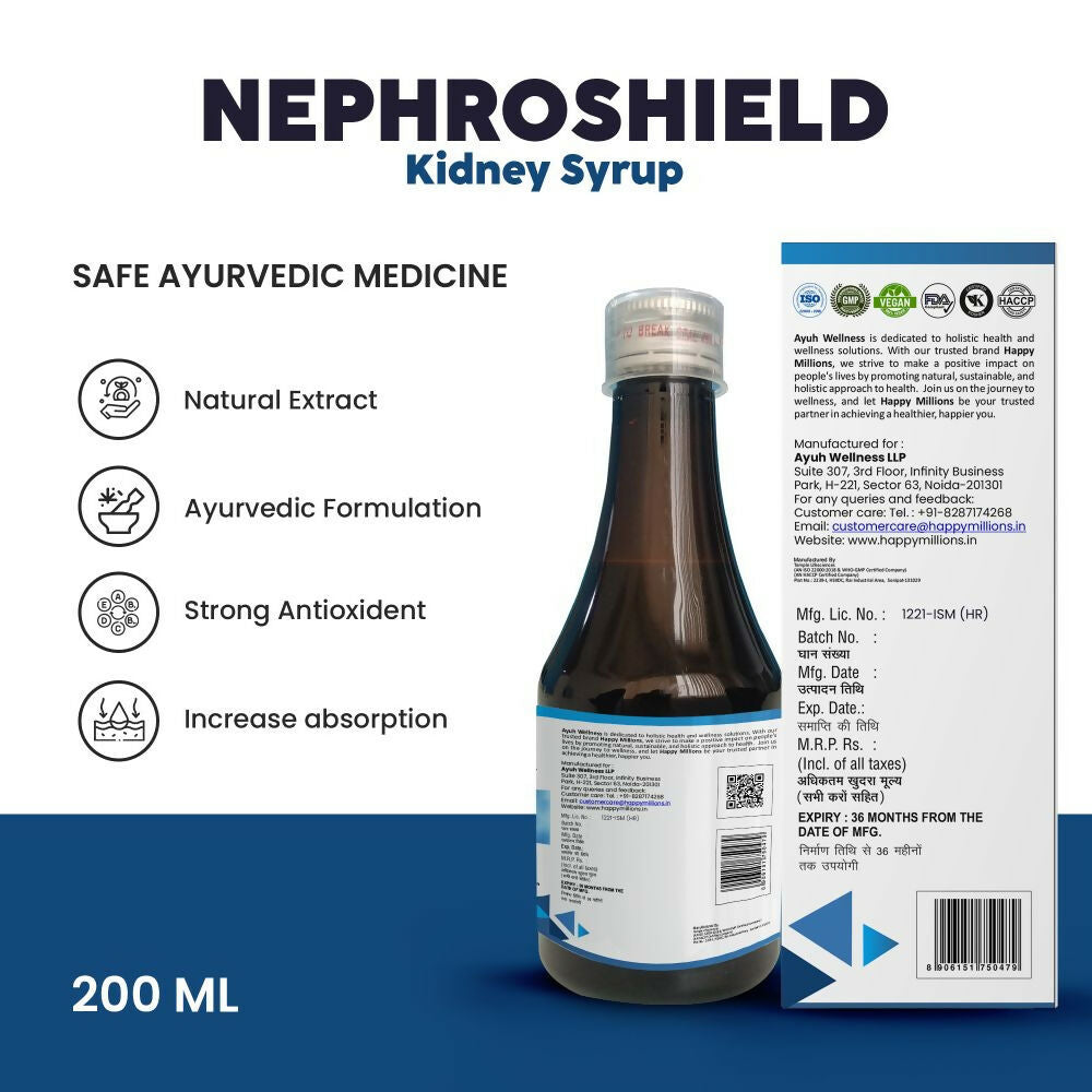 HappyMillions NephroShield Kidney Health Syrup 
