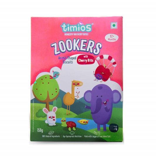 Timios Zookers Cherry Bits Animal Shaped Biscuits For Toddlers  Grab2Buy Timios Grab2Buy