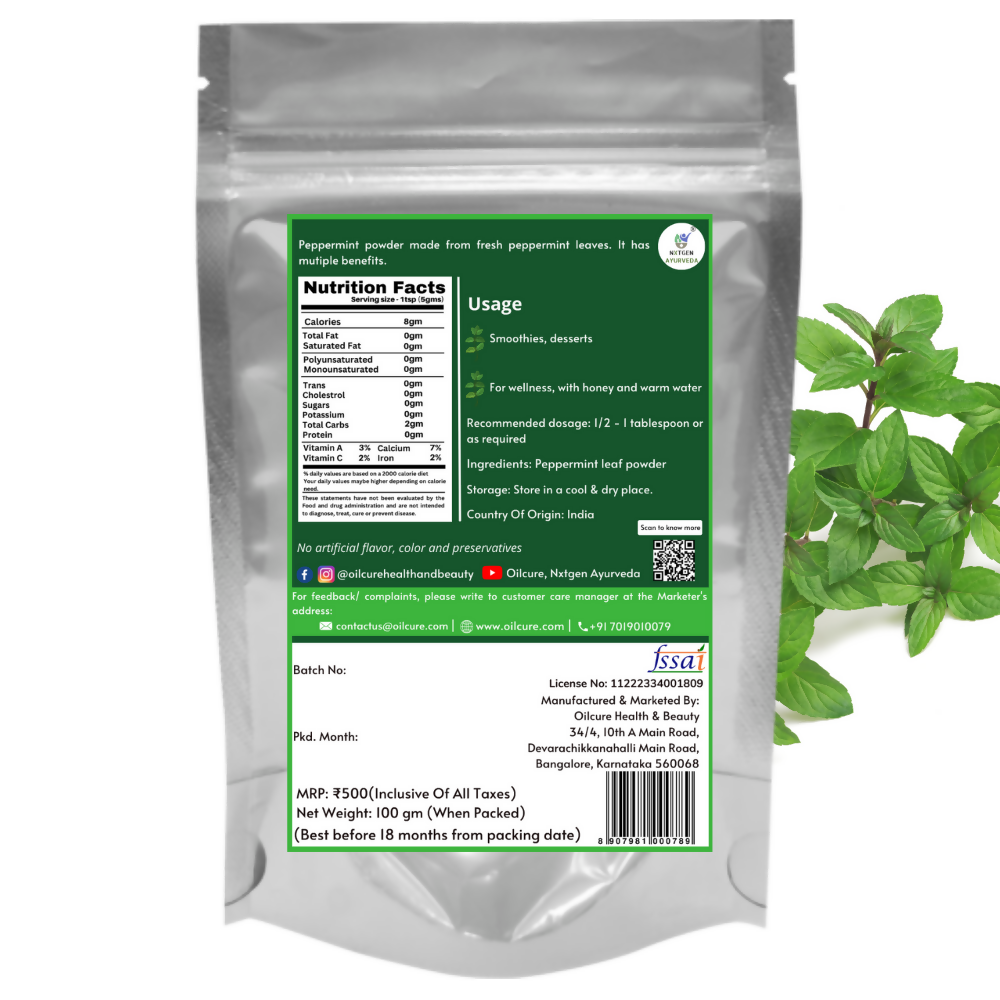 Nxtgen Ayurveda Peppermint Leaves Powder - Grab2buy
