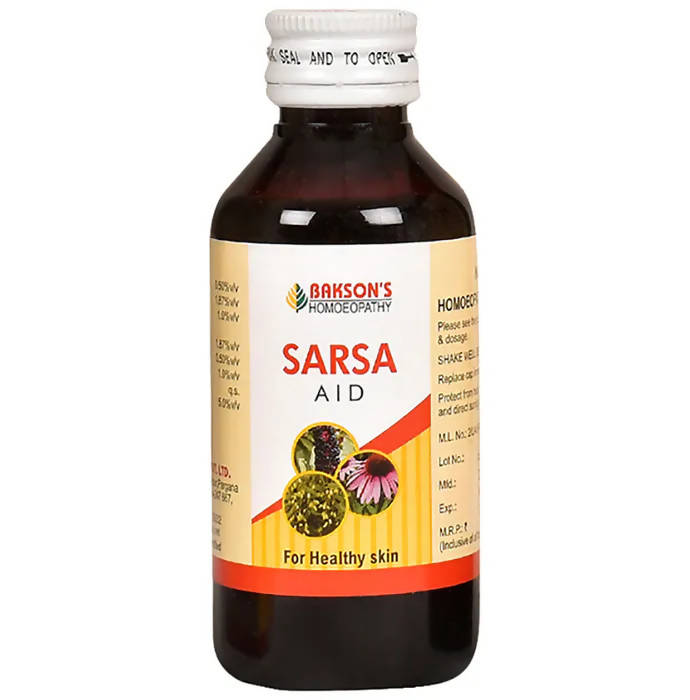 Bakson's Homeopathy Sarsa Aid Syrup 