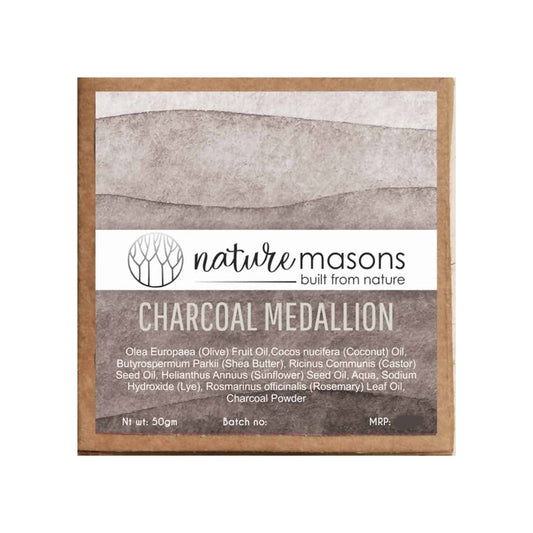 Nature Masons Charcoal Medallion Soap Bar