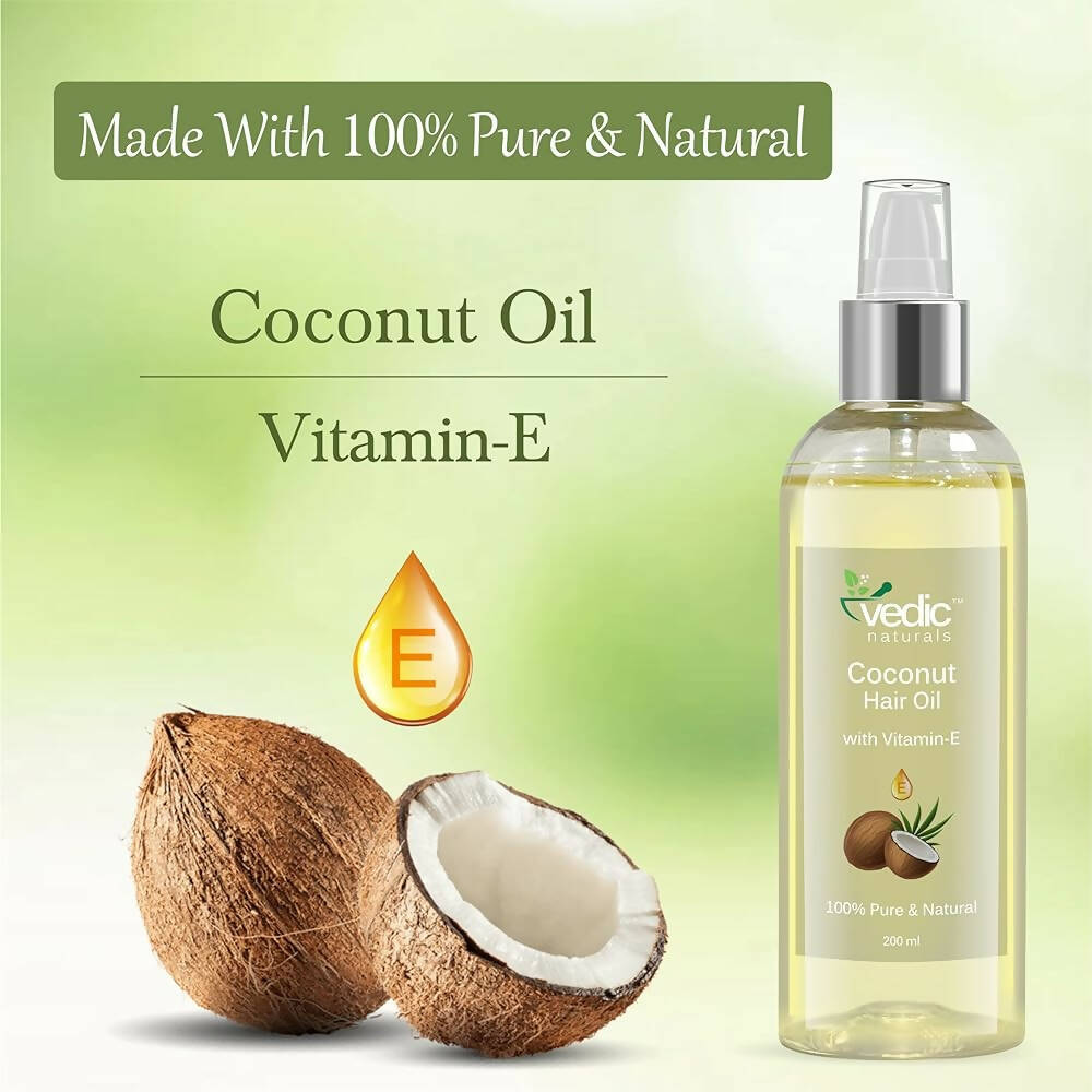 Vedic Naturals Virgin Coconut Hair Oil With Vitamin-E  Grab2Buy Vedic Naturals Grab2Buy