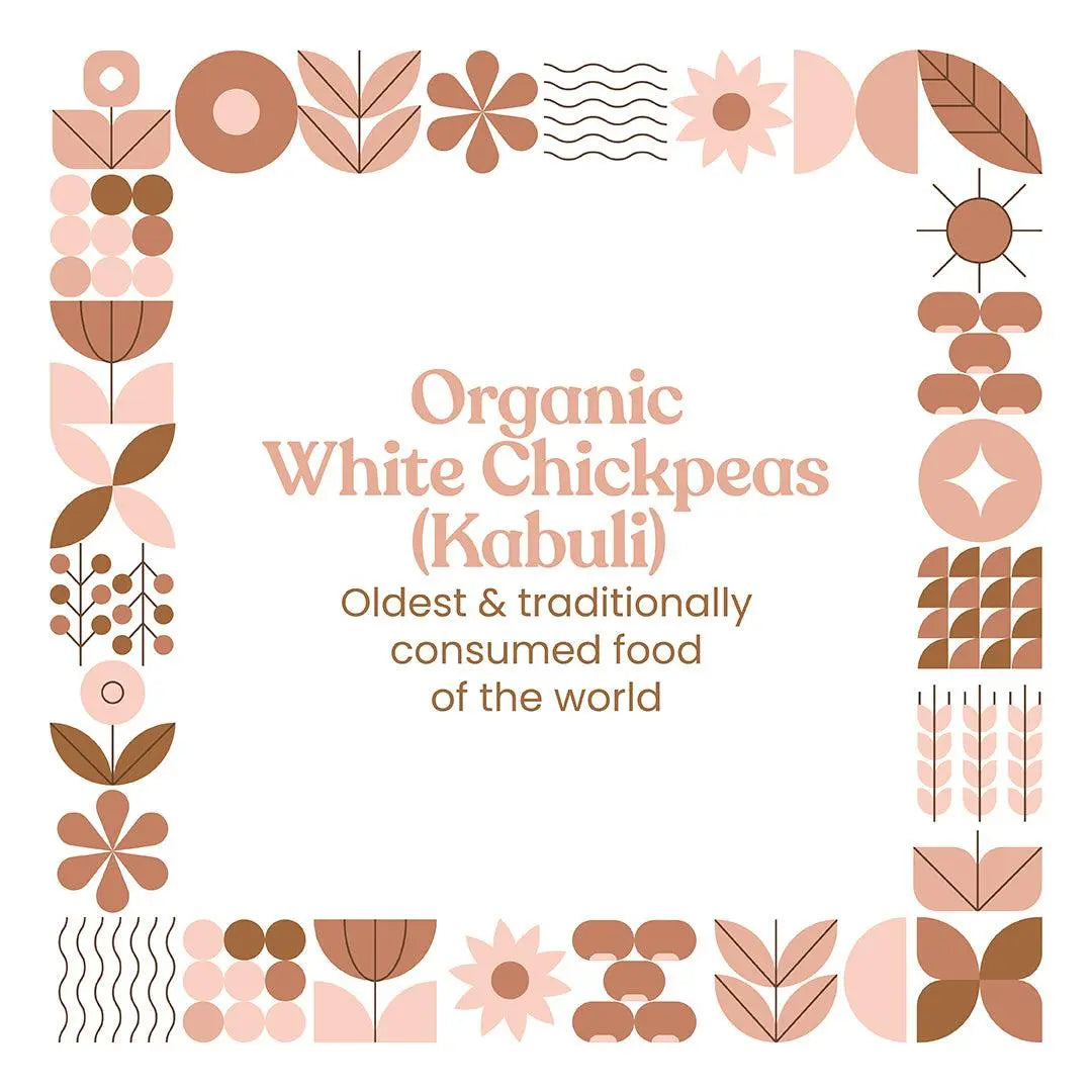 Bharat Vedica Organic White Chickpeas - Organic Kabuli Chana