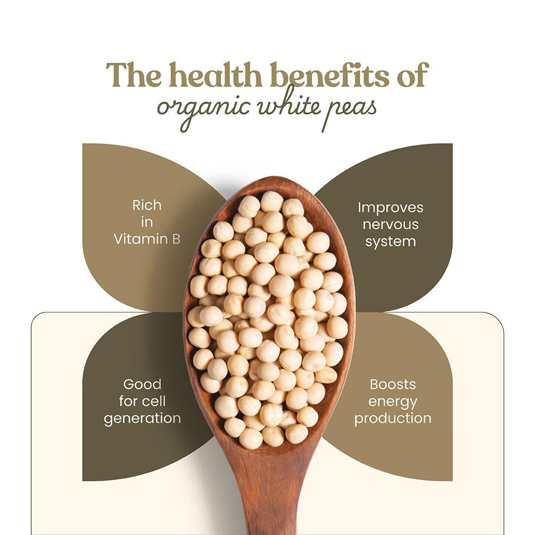 Bharat Vedica Organic White Peas - Organic Safed Matar