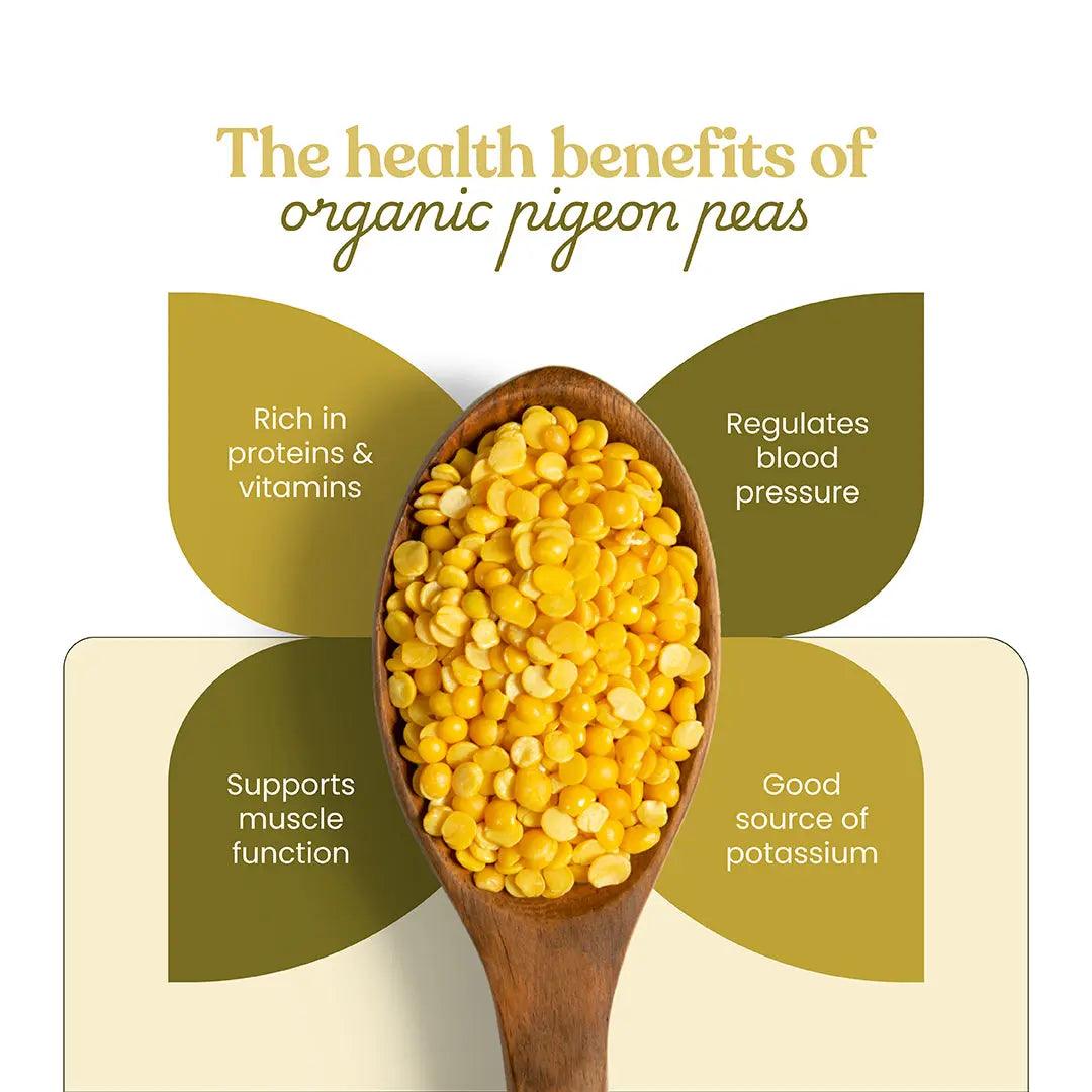 Bharat Vedica Organic Pigeon Peas - Organic Toor Dal