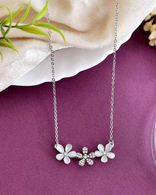 VOJ Women Beads Stainless Steel Sliver-Plated Chain with Star-Shape Pendant - Grab2buy