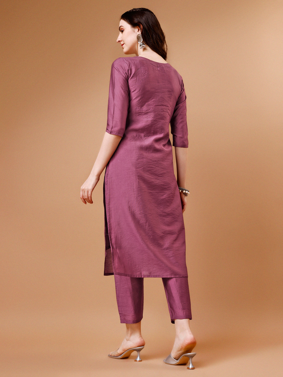 Hand Beads Embroidered Kurta With Pant & Dupatta, Multicolor - Hiral Fashion