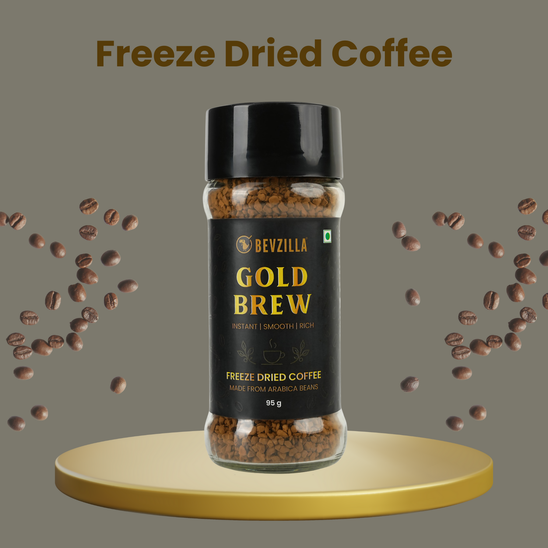 Bevzilla Gold Brew Instant Freeze Dried Coffee Powder 