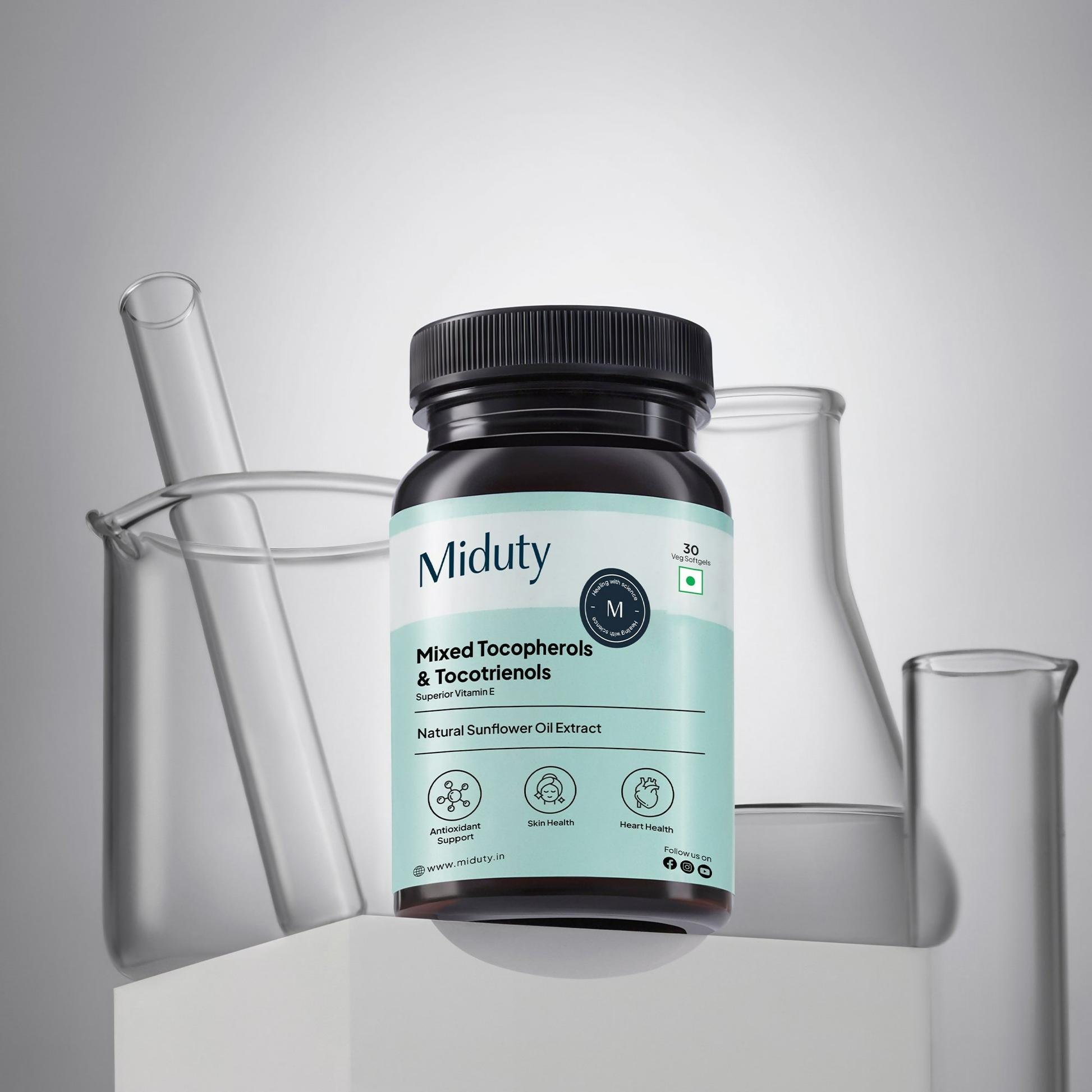 Miduty by Palak Notes Mixed Tocopherols & Tocotrienols Capsules 