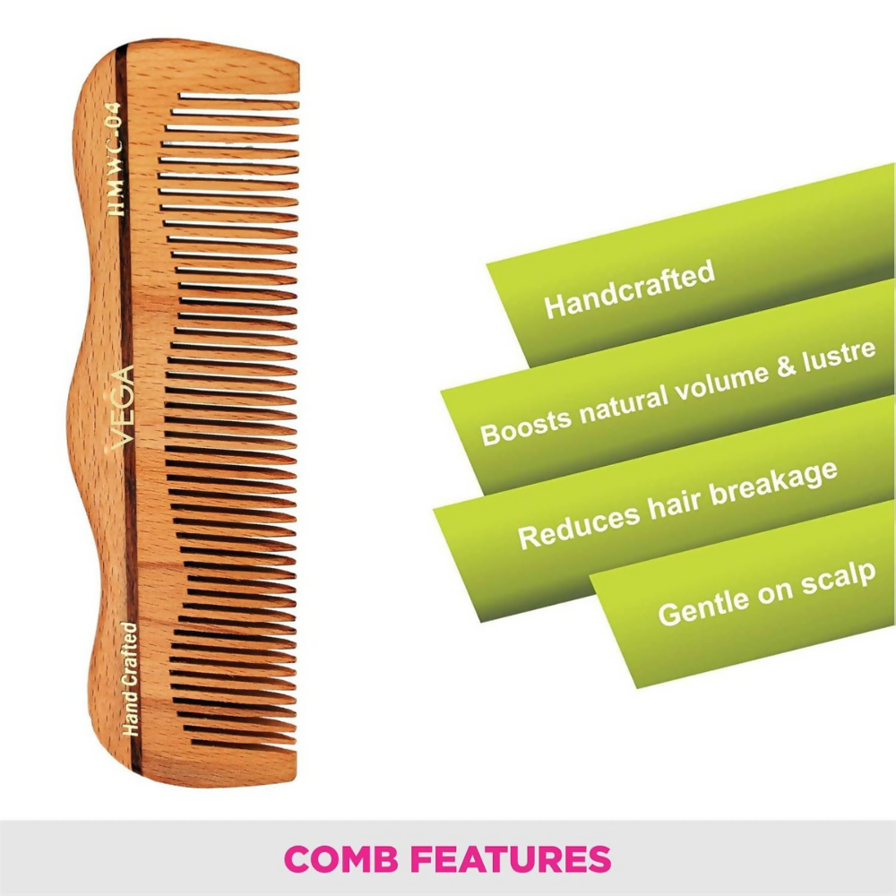 Vega Grooming Wooden Hair Comb - Handmade  Grab2Buy Vega Grab2Buy