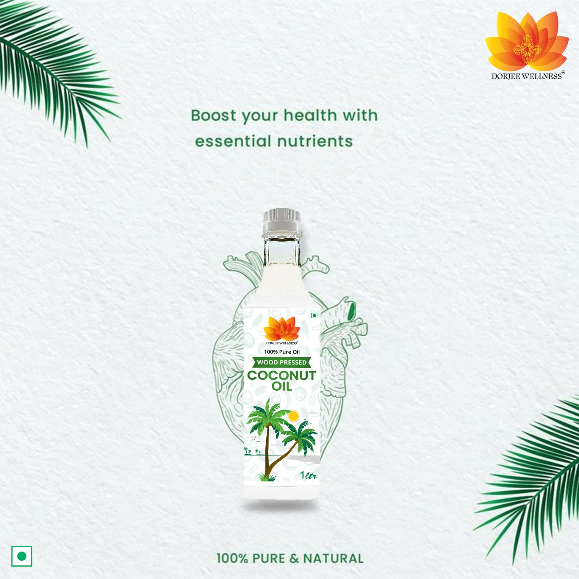 Dorjee Wellness Wood Pressed Coconut Oil