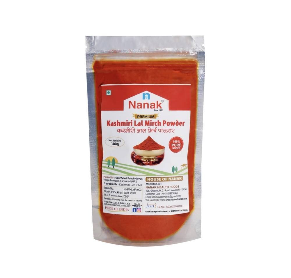 Nanak Premium Kashmiri Red Chilli (Lal Mirch) Powder,100g - Grab2buy