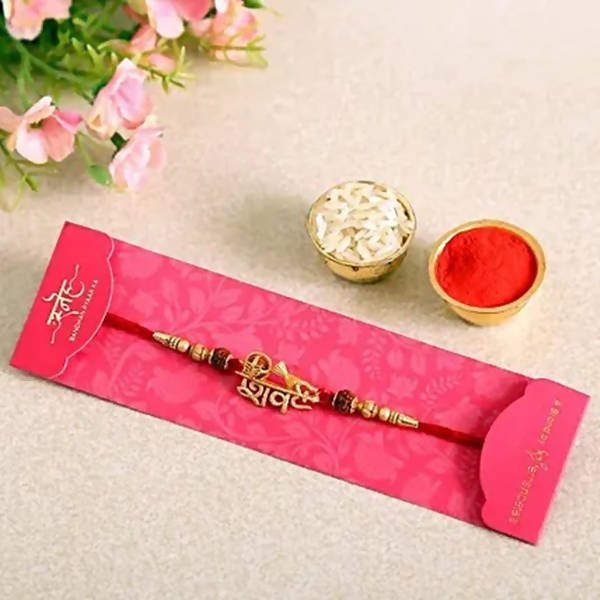 Auspicious Lord Shiv Rakhi & 2 Dairy Milk Silk