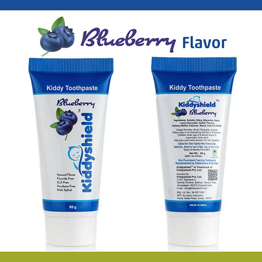 Kiddyshield Fluoride Free Formula Baby Toothpaste Blueberry For Kids 1+ Years - Grab2buy