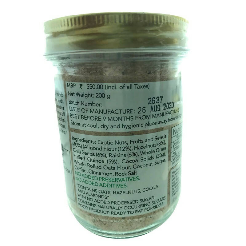 Thenibblebox Chocolate & Hazelnut Almond flour Superfood Porridge Instant Breakfast Mix  Grab2Buy Thenibblebox Grab2Buy
