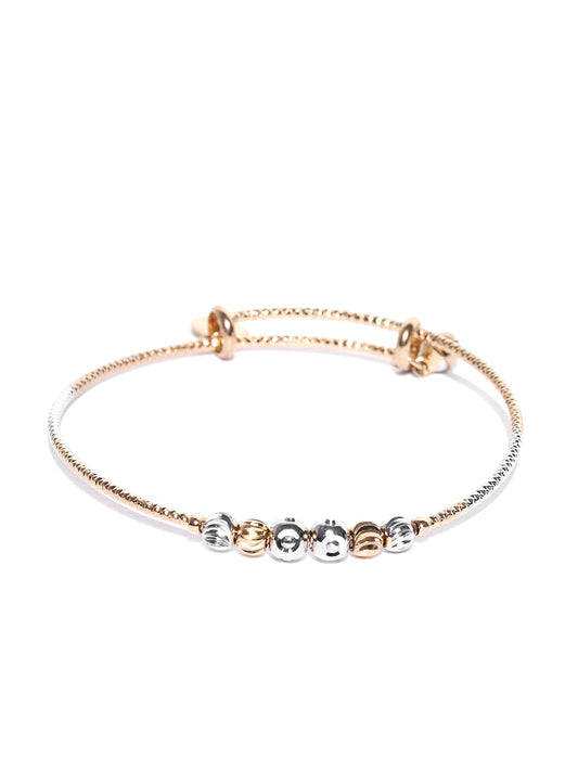 Priyaasi Women Gold-Plated Circular Shape Openable Kada Bracelet - Grab2buy