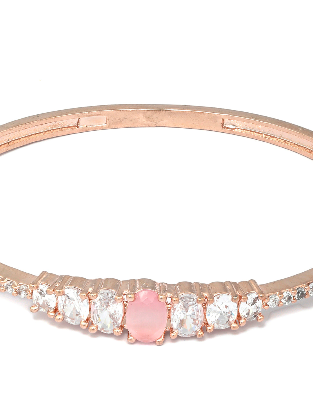 Priyaasi Women Pink Solitaire Rose Gold Bracelet 