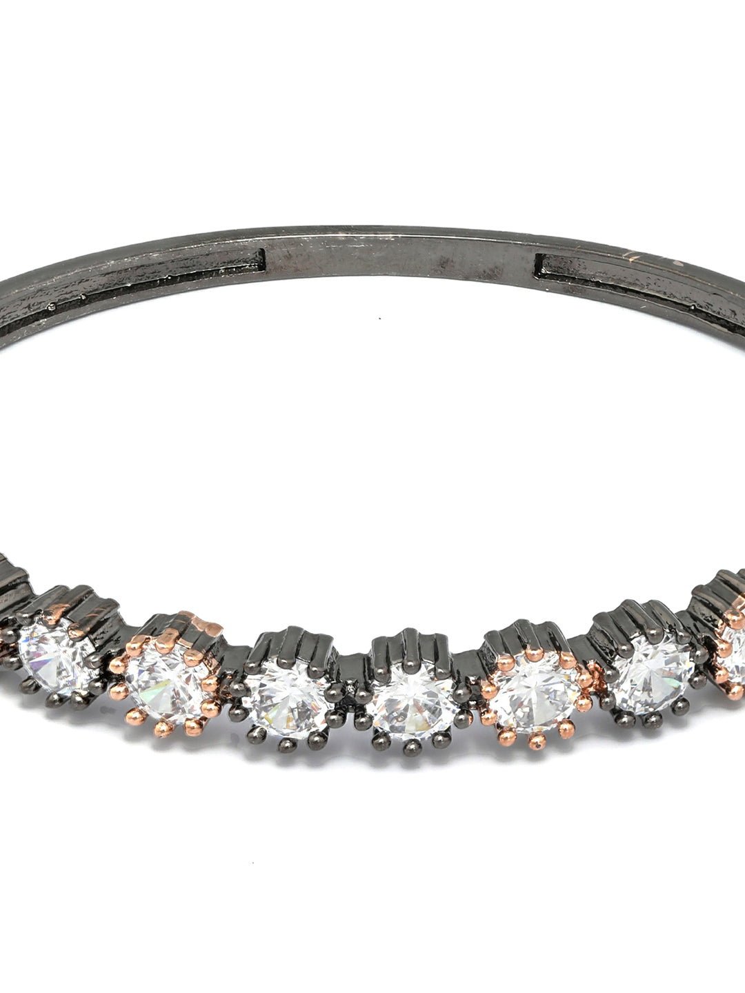 Priyaasi Women Dual Toned American Diamond Bracelet 