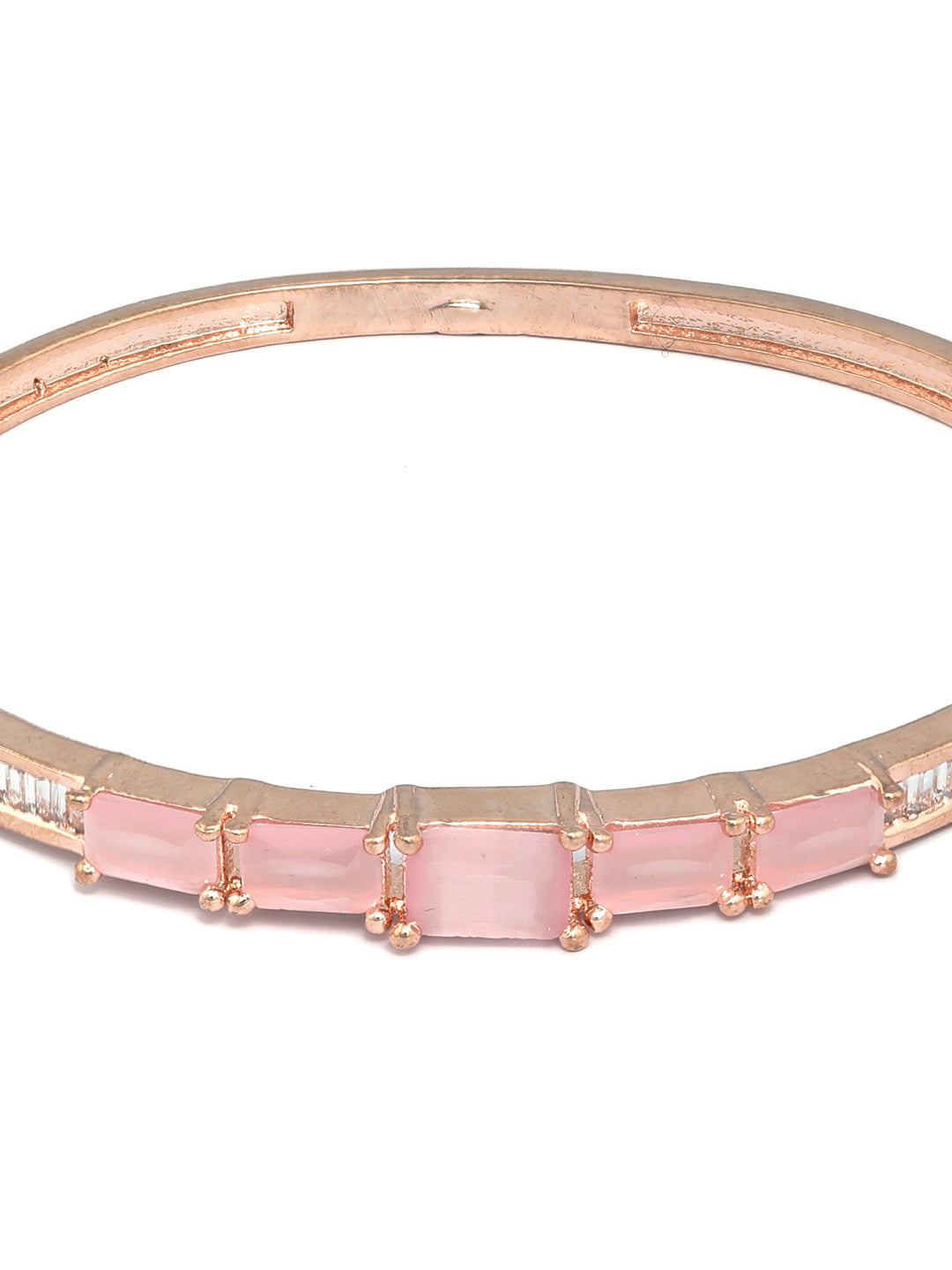 Priyaasi Women Elegant Pink Stone Rose Gold Bracelet 