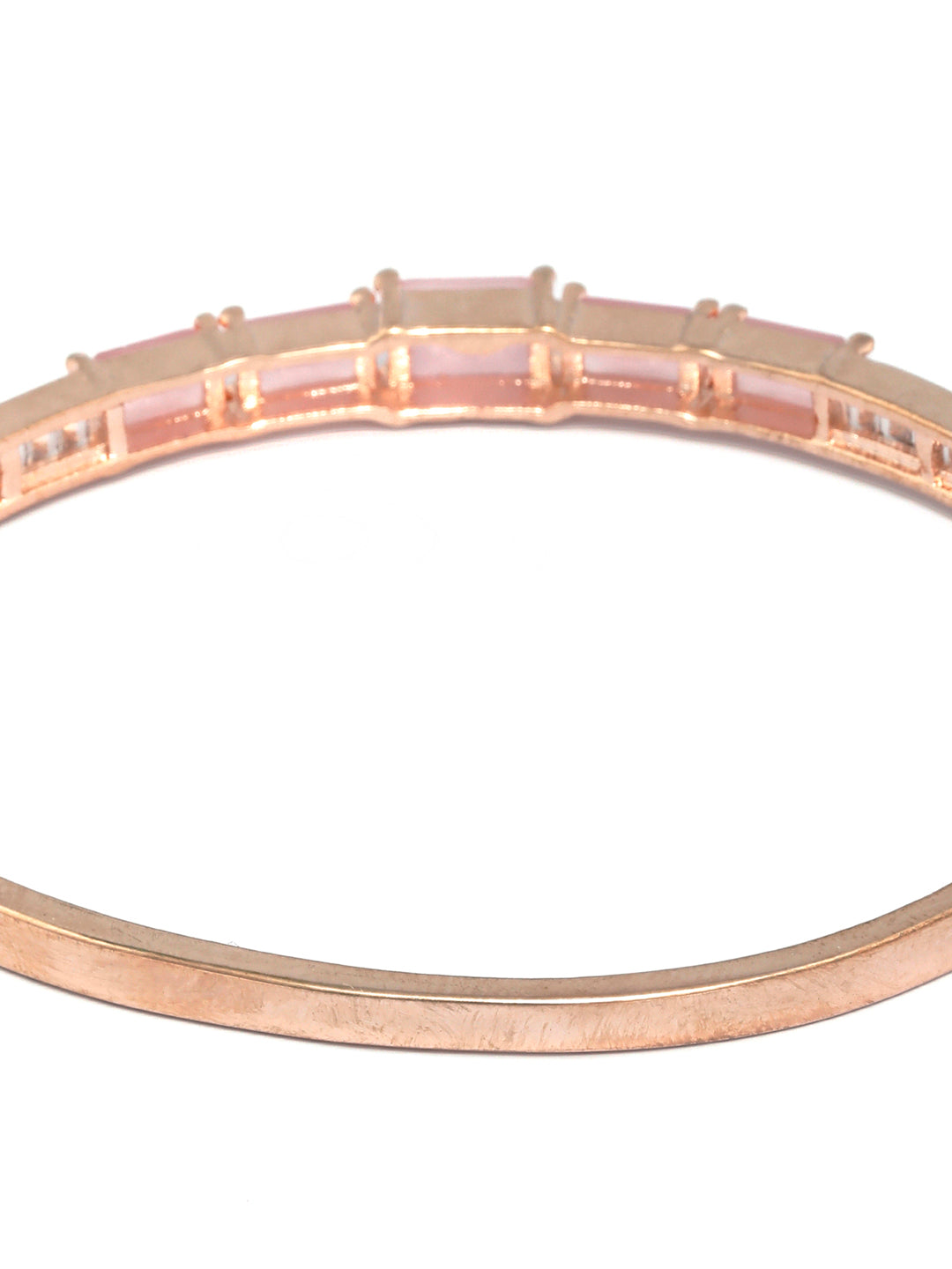 Priyaasi Women Elegant Pink Stone Rose Gold Bracelet 