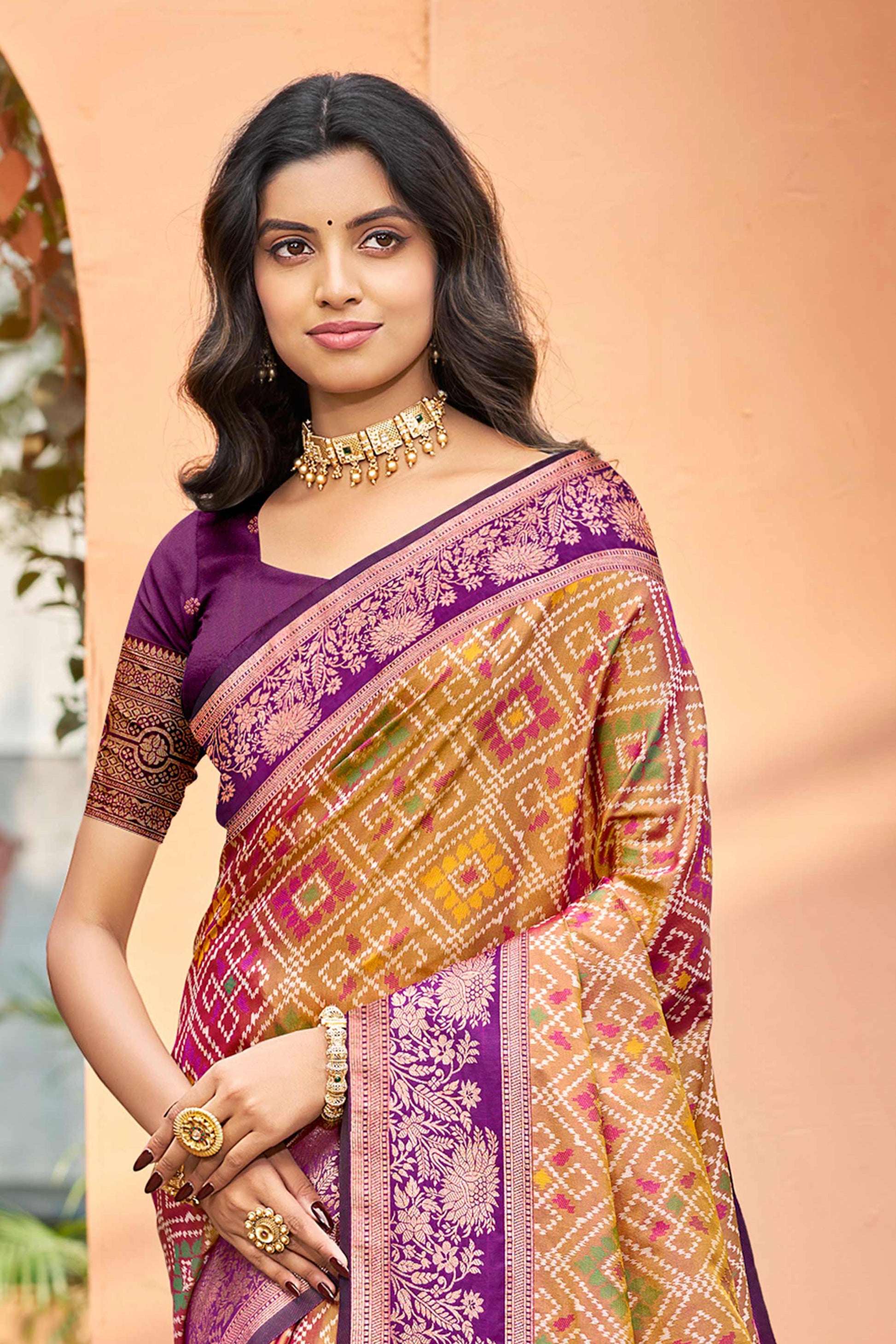 Sangam Prints Mustard Gold Soft Silk Woven Work Traditional Saree