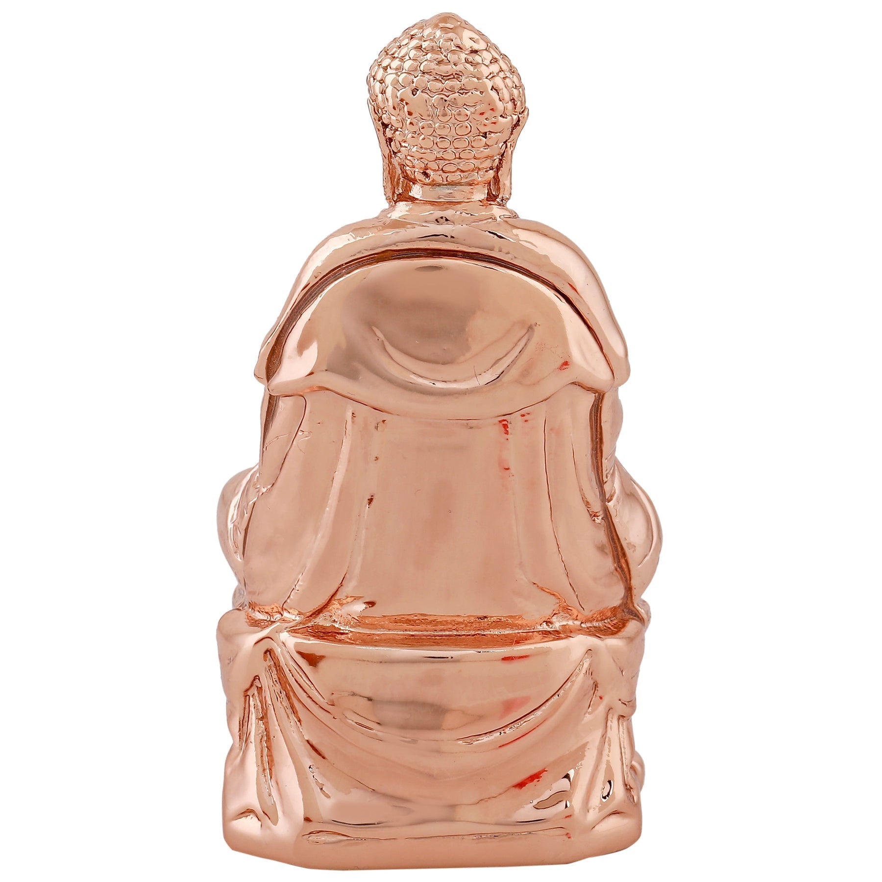 Estele Pink/Rose Gold-Polished Lord Gautam Buddha Mediatating Idol statue for Home Décor/ working place 