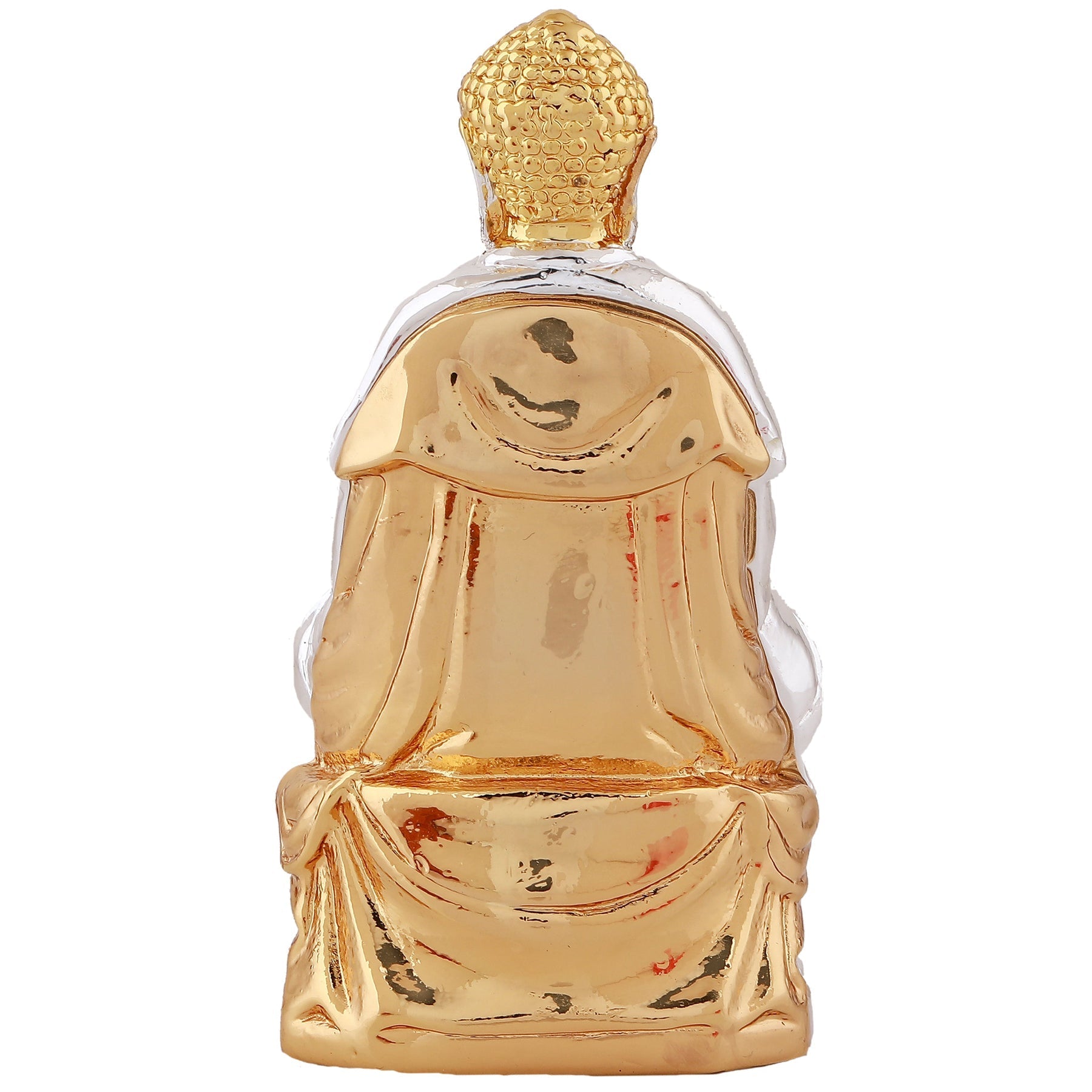 Estele Gold-Polished Lord Gautam Buddha Mediatating Idol statue for Home Décor/ working place Estele Accessories