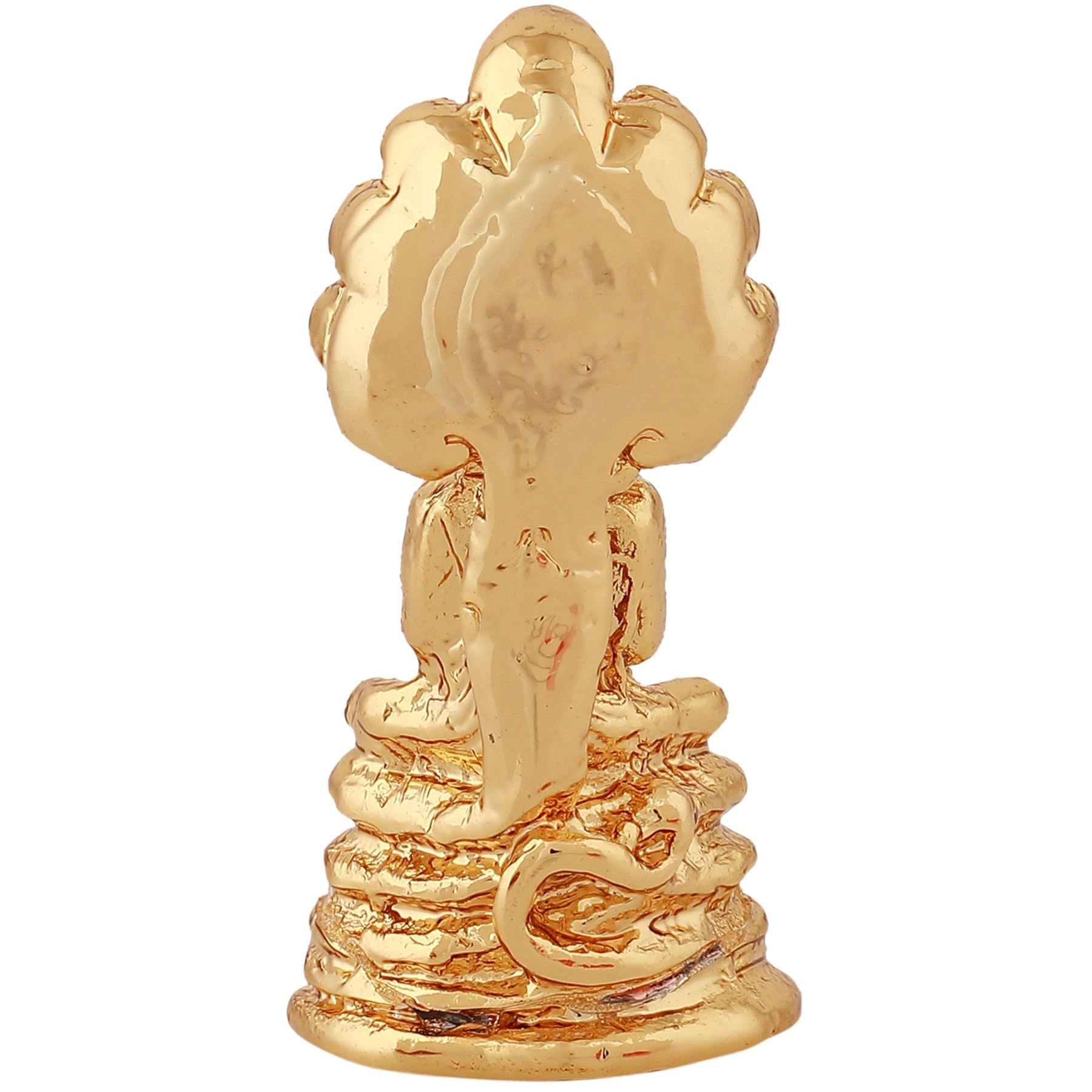 Estele Gold-Polished Medidative Lord Gautam Buddha Sitting under snake Hood Idol for Pooja/Car decor Estele Accessories