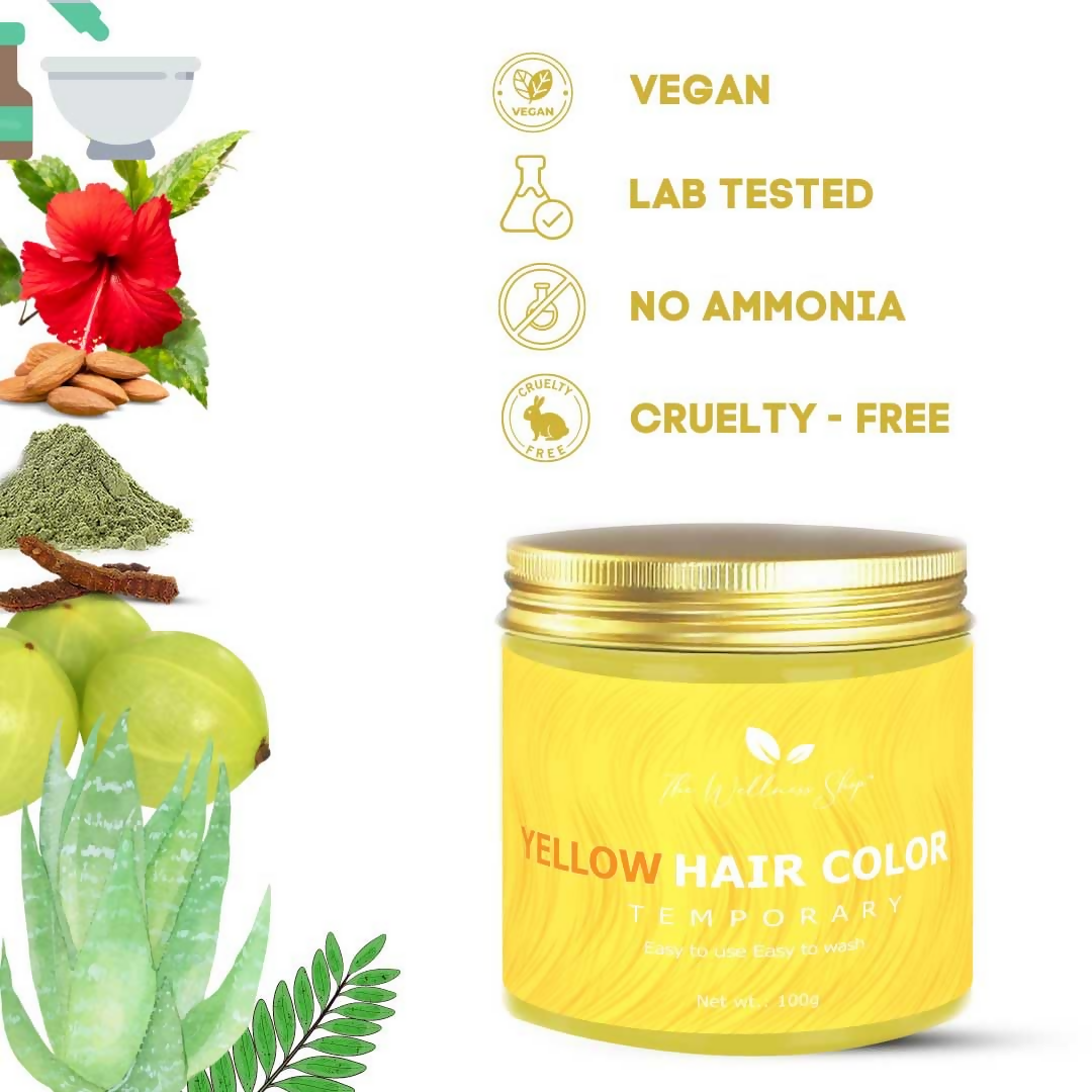 The Wellness Shop Yellow Temporary Hair Color  Grab2Buy The Wellness Shop Grab2Buy