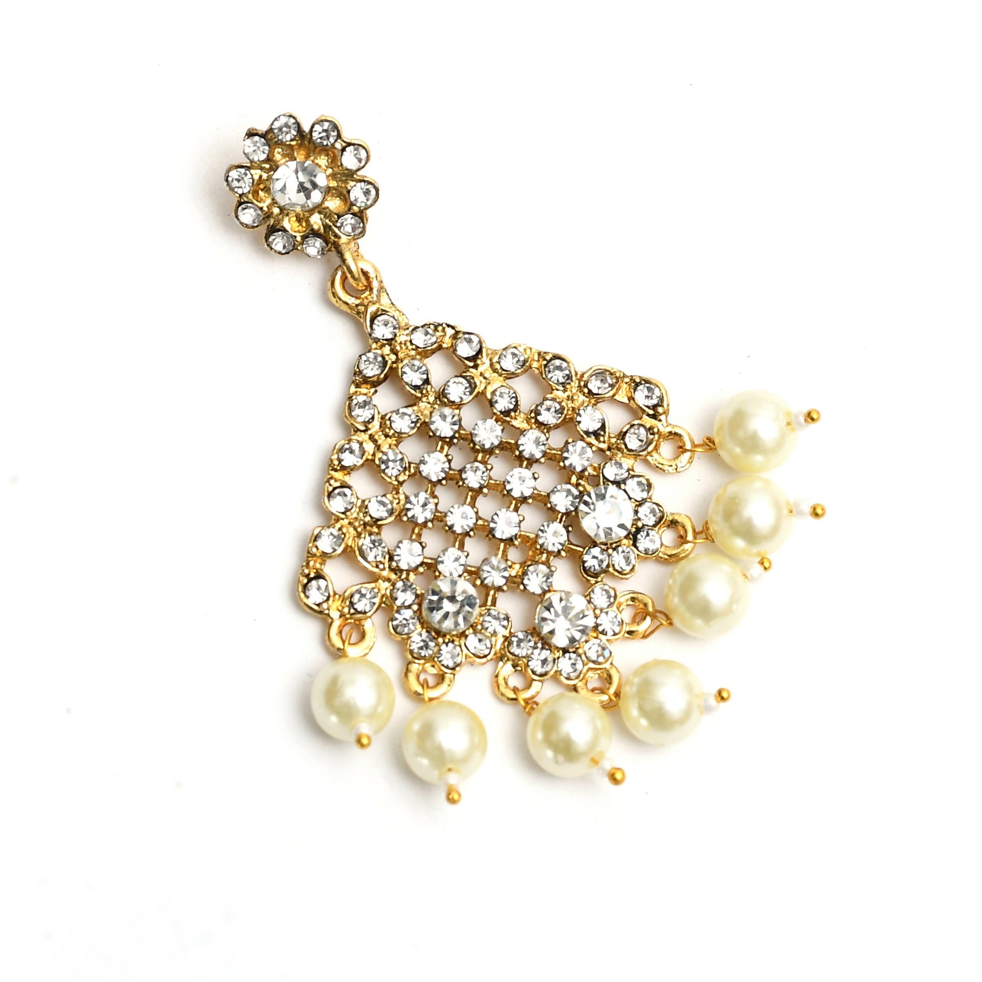 Mominos Fashion Johar Kamal Traditional Rajwadi Design Heavy Golden Necklace Set - Grab2buy