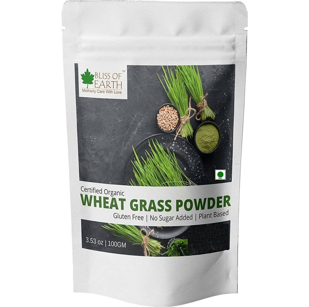 Bliss of Earth Certified Organic Wheat Grass Powder - Grab2buy
