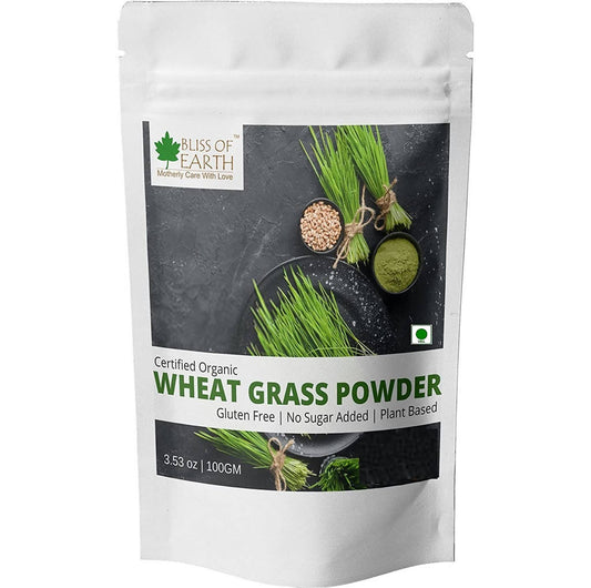 Bliss of Earth Certified Organic Wheat Grass Powder - Grab2buy
