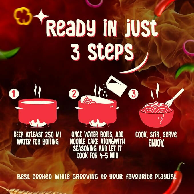 WickedGud Korean Instant Noodles Fiery 2X Spicy  Grab2Buy WickedGud Grab2Buy