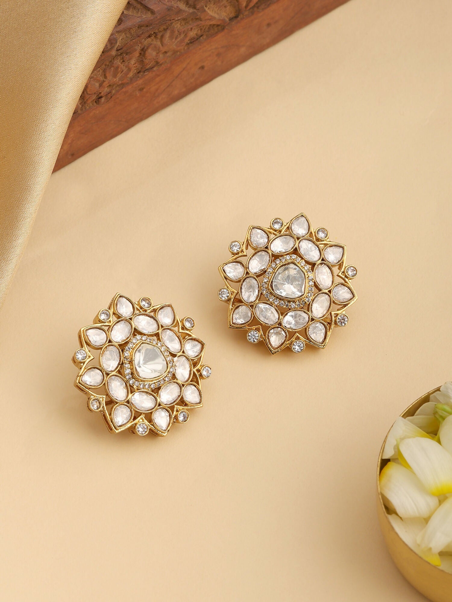 Ruby Raang Floral Aura Studs