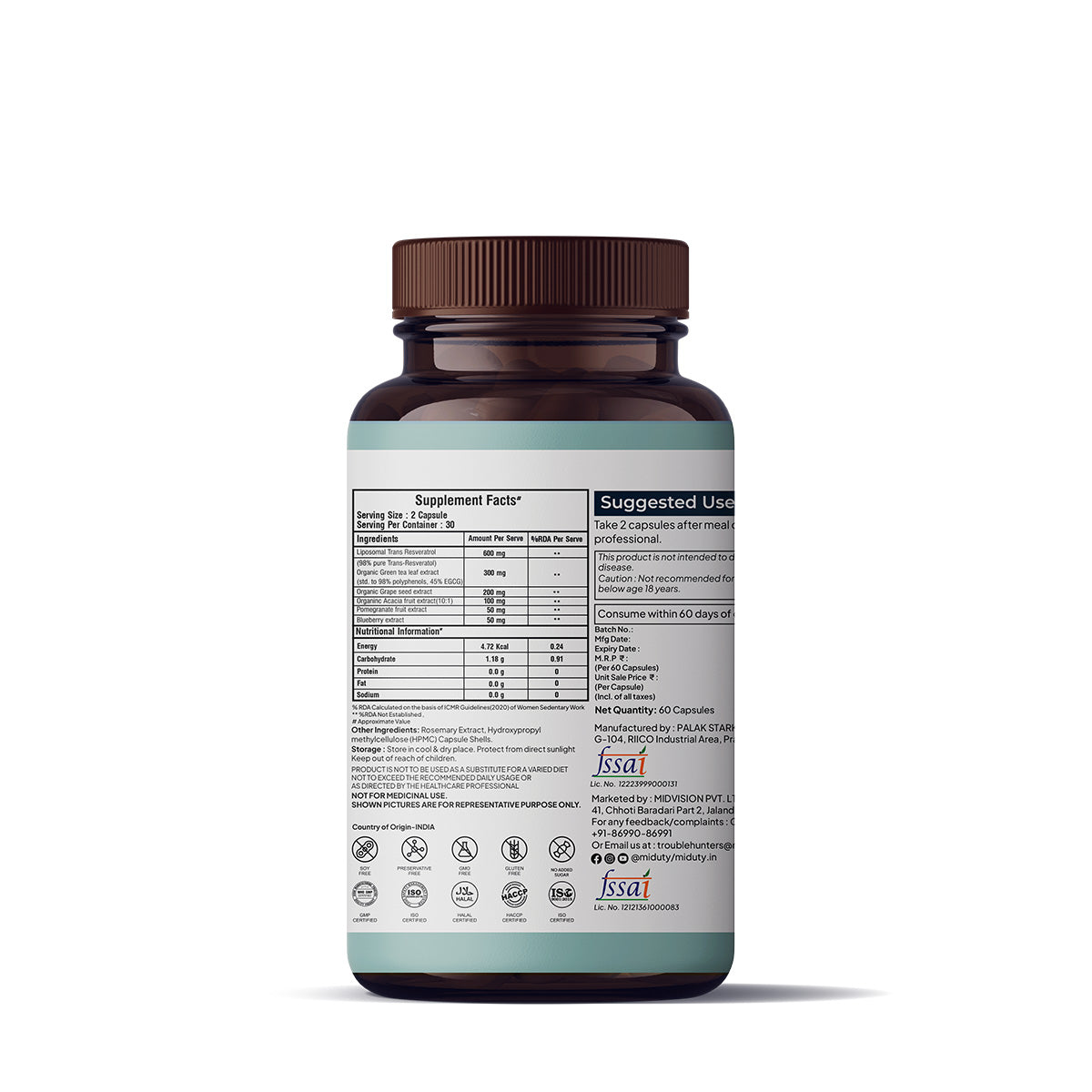 Miduty by Palak Notes Stop Aging Capsules 