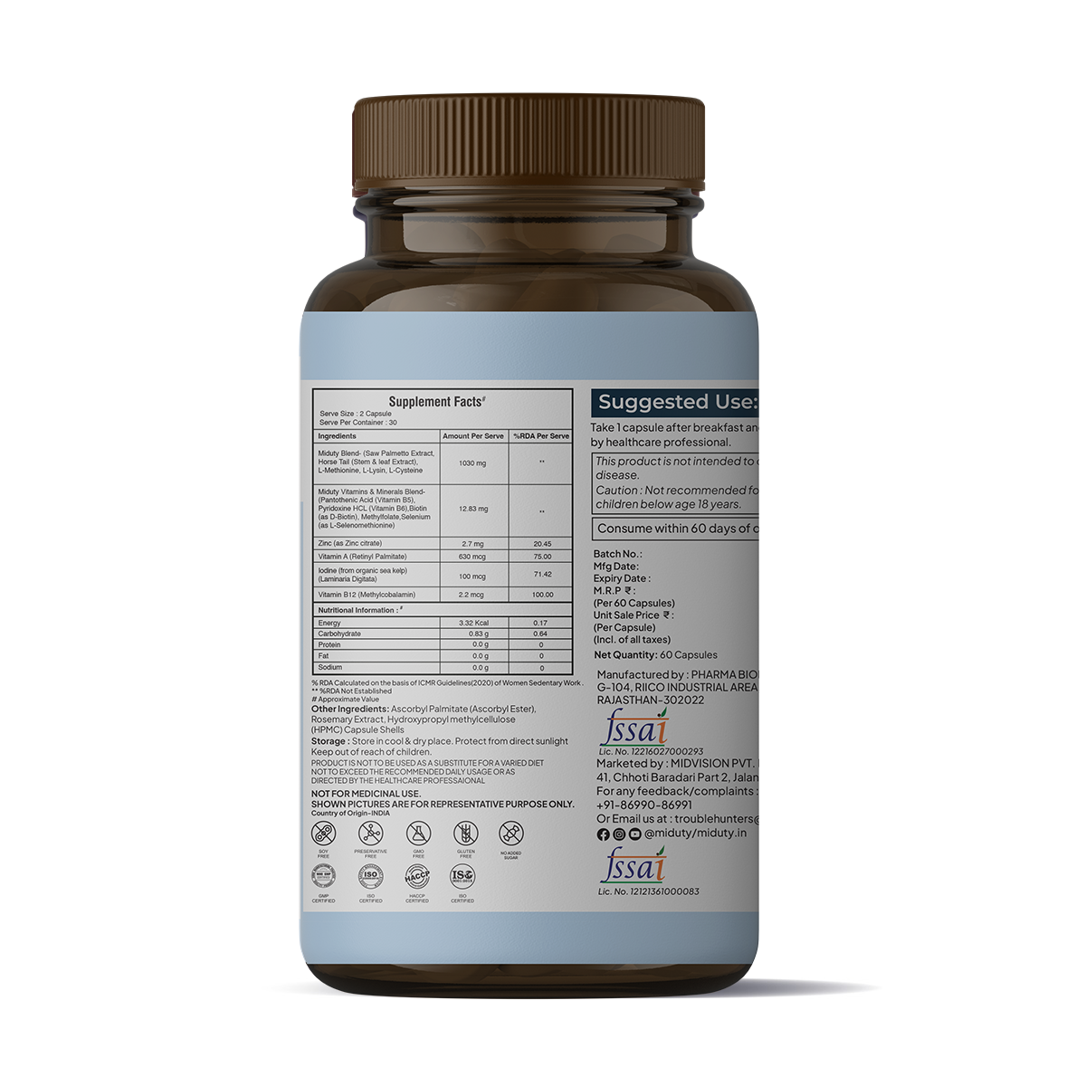 Miduty by Palak Notes Thick & Grow Capsules 