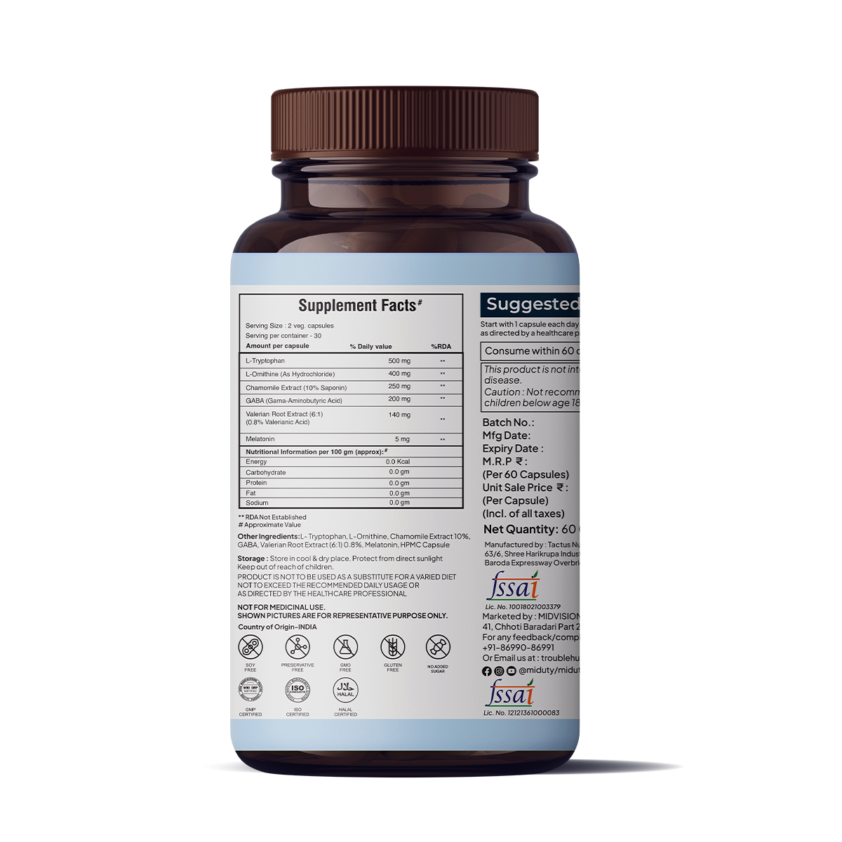 Miduty by Palak Notes Sleep Well Capsules - Grab2buy