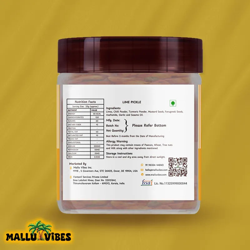 Mallu Vibes Home Made Lime Pickle Mallu Vibes