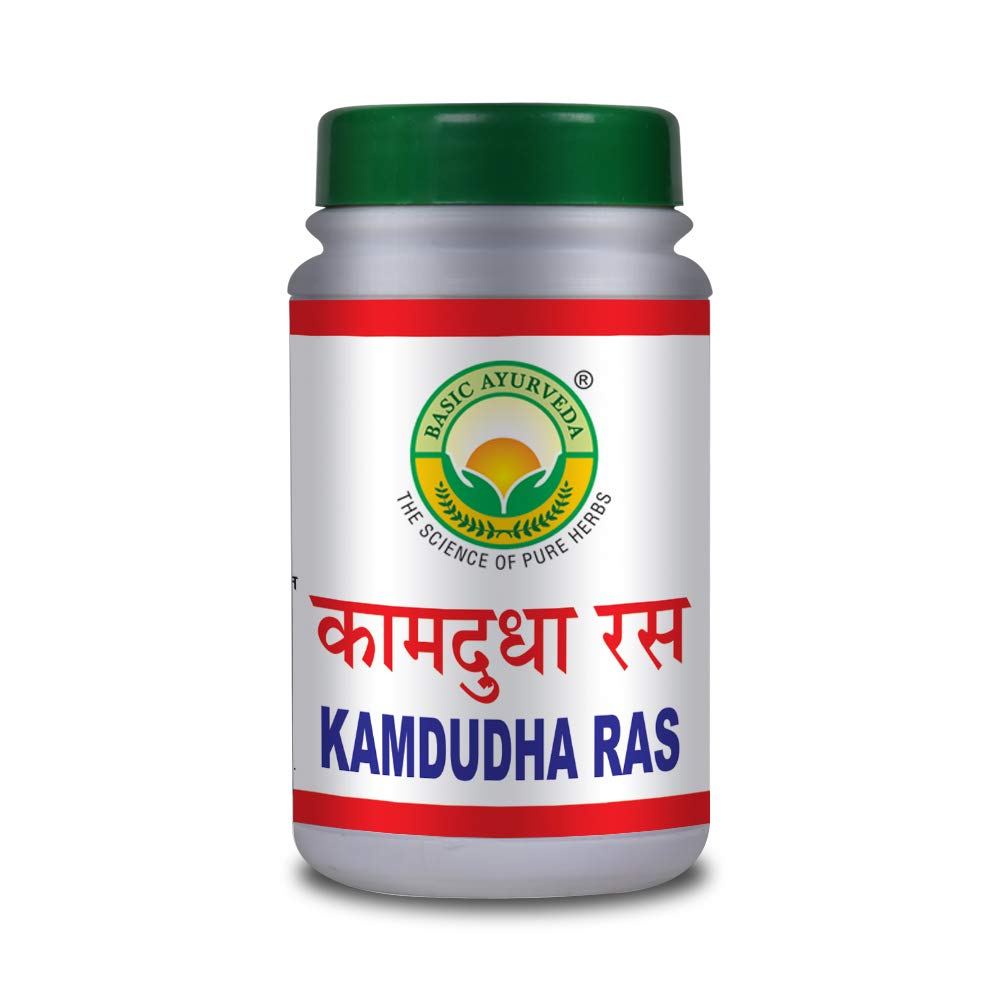 Basic Ayurveda Kamdudha Ras Tablet 40 Tablets For excessive thirst, heat sensation and restlessness 