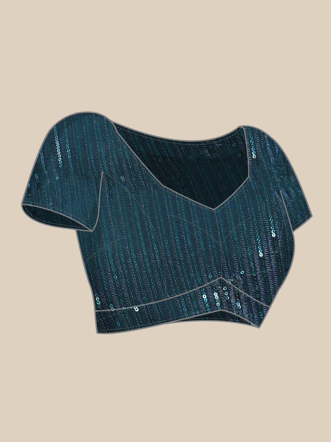 Blue Woven Design Net Saree with Blouse Piece - Kalamkari