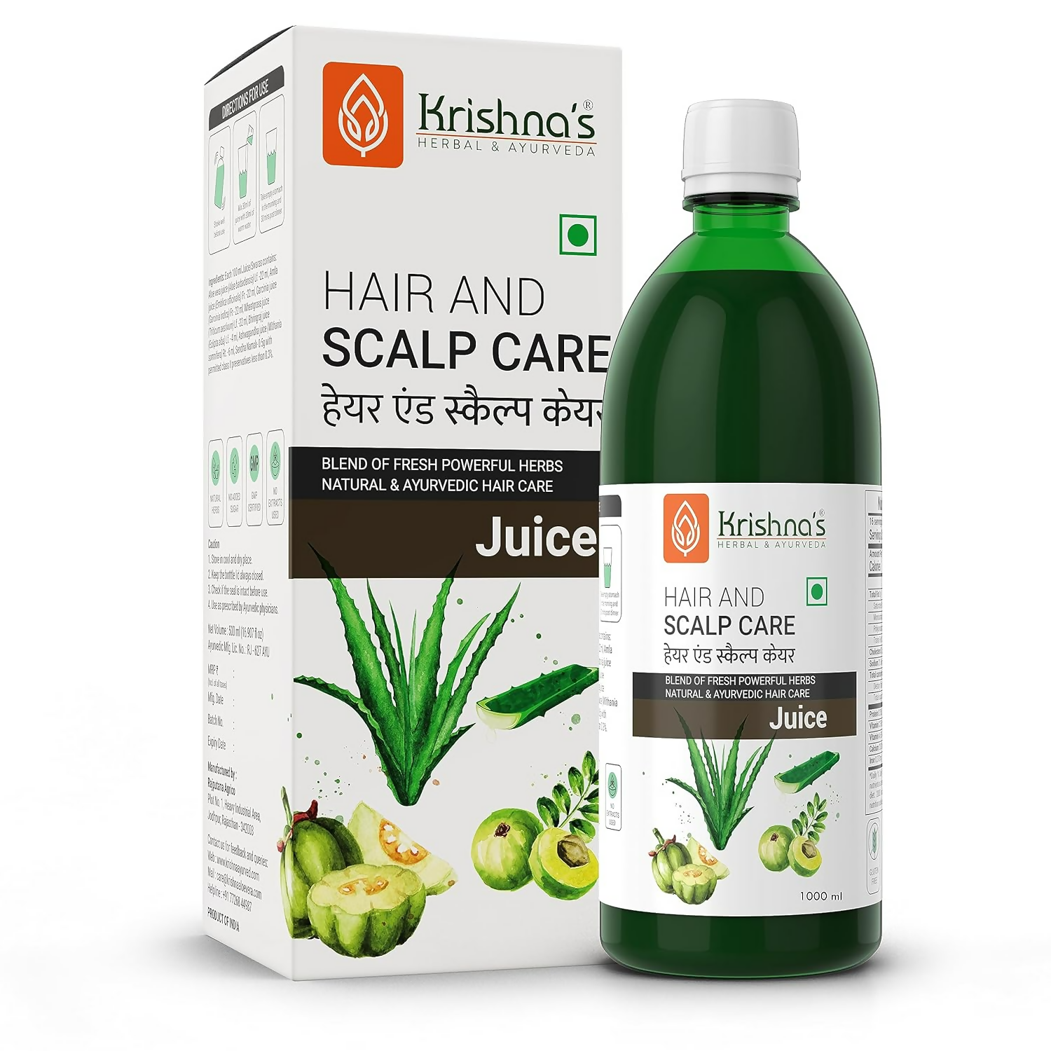 Krishna'S Herbal & Ayurveda Hair & Scalp Care Juice 