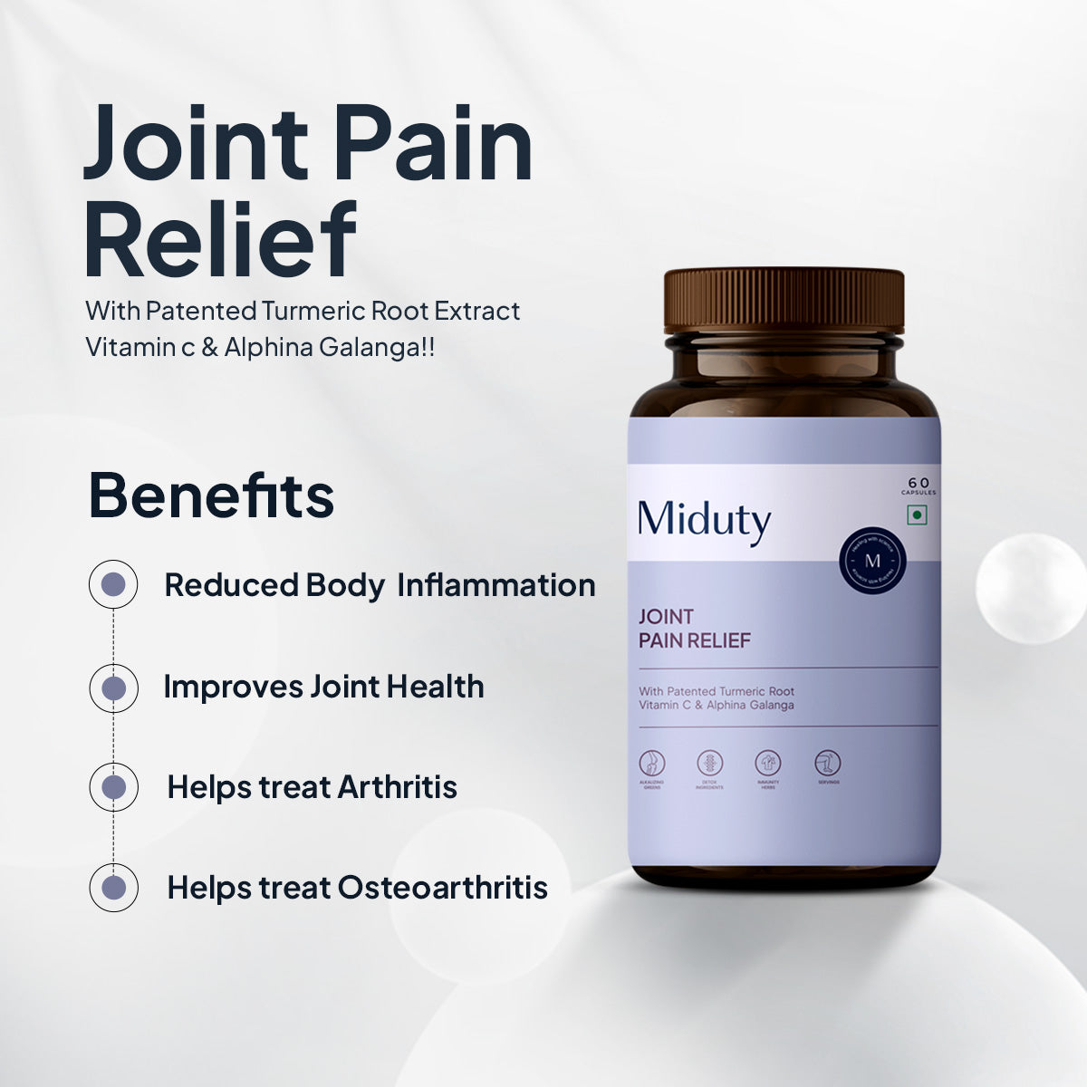 Miduty by Palak Notes Joint Pain Relief Capsules - Grab2buy