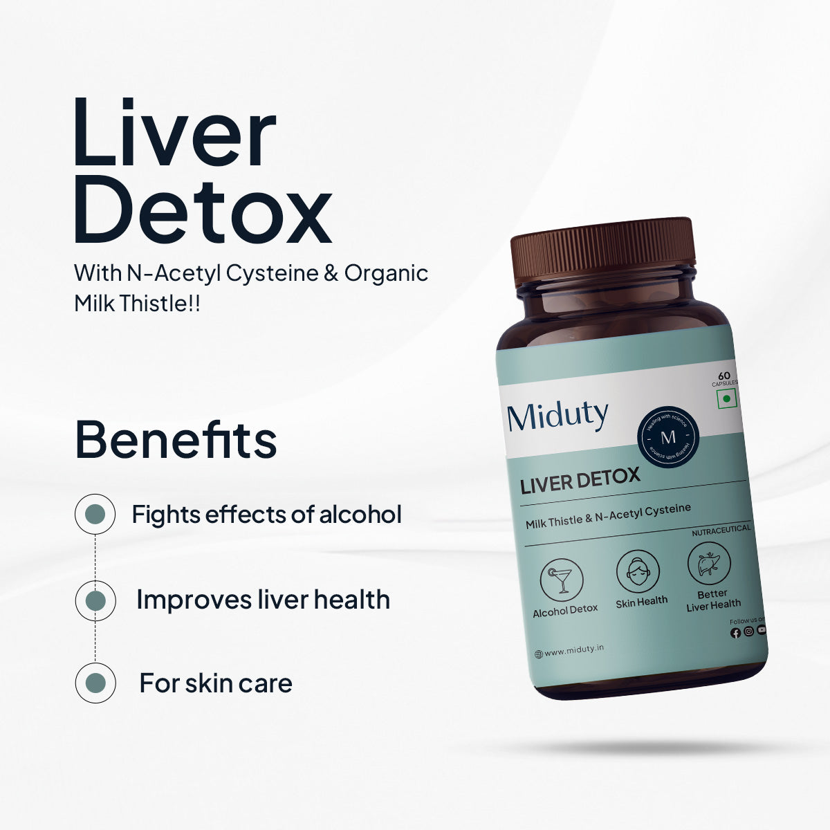 Miduty by Palak Notes Liver Detox Capsules 