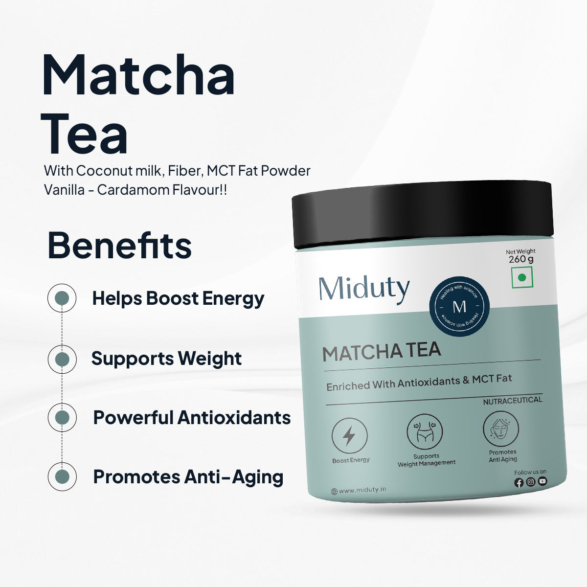 Miduty by Palak Notes Matcha Tea 