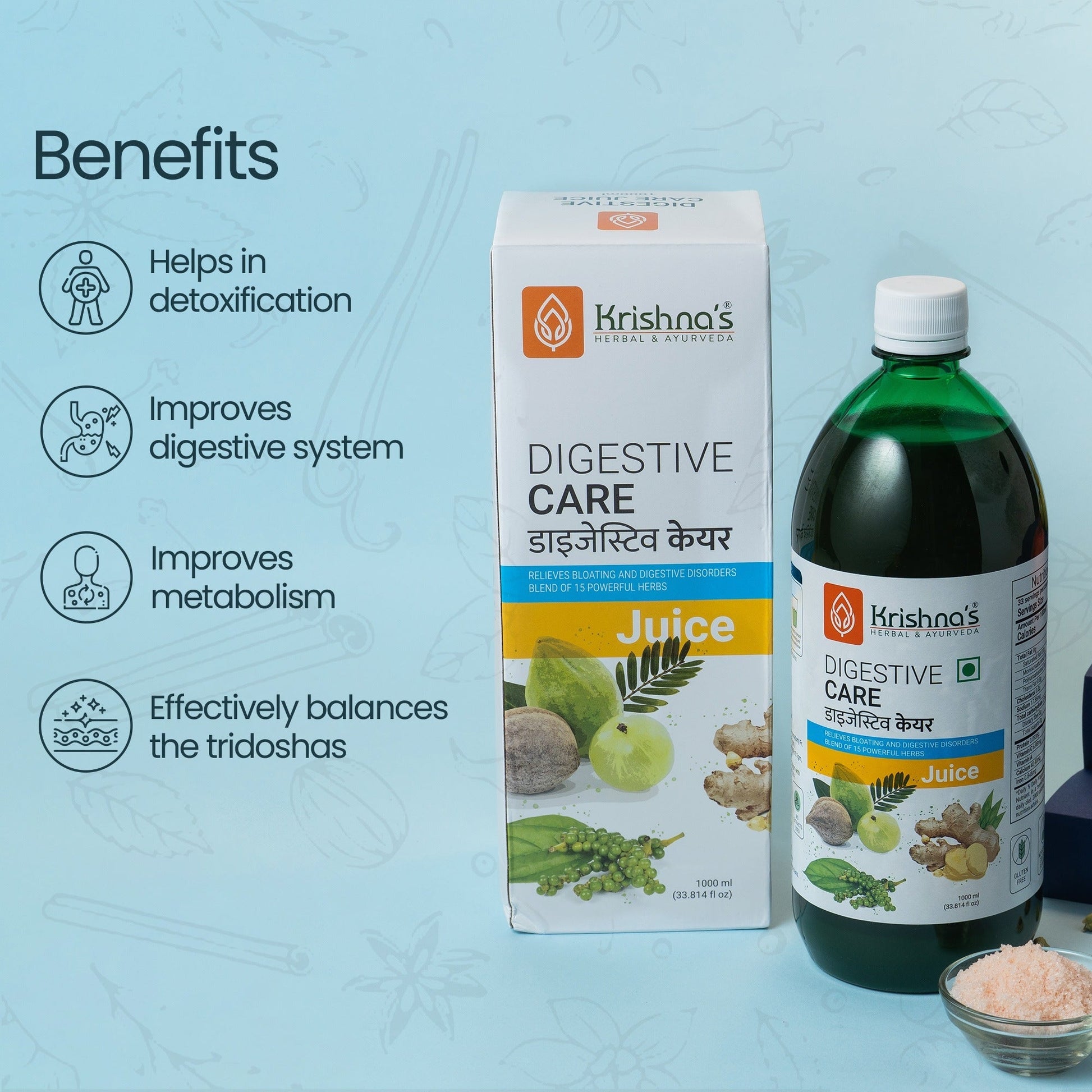 Krishna'S Herbal & Ayurveda Digestive Care Juice 