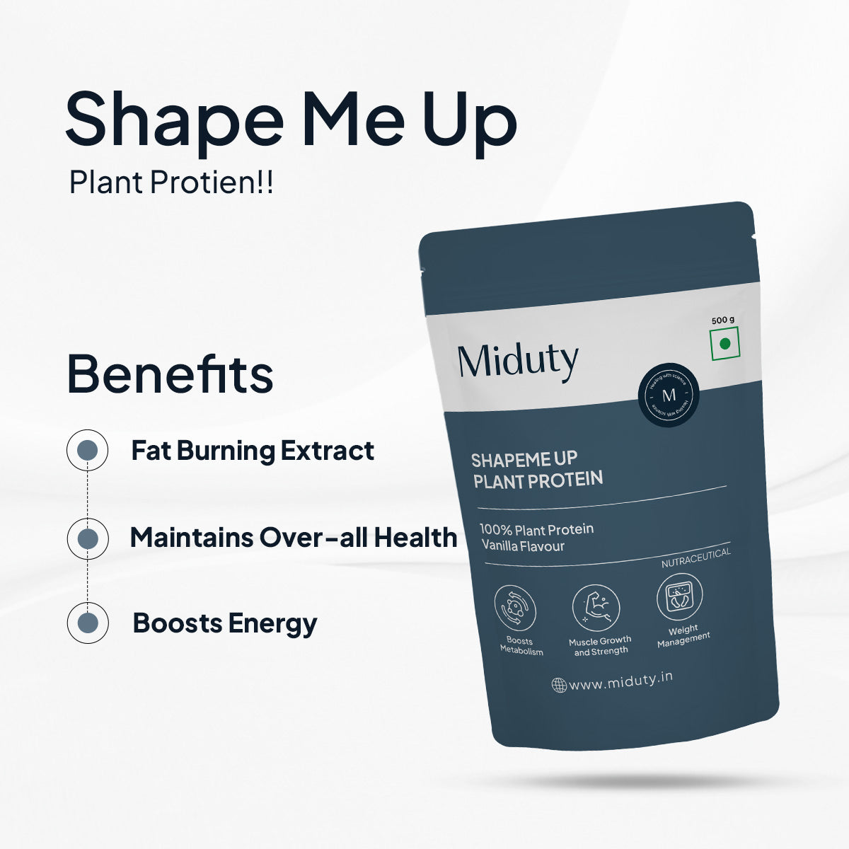 Miduty by Palak Notes Shapeme Up Plant Protein Powder 
