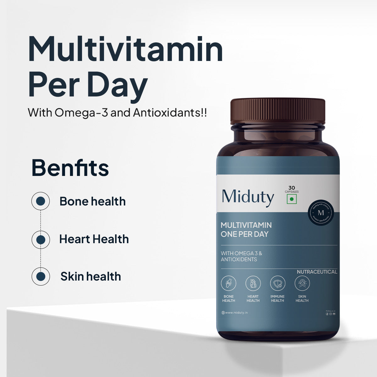 Miduty by Palak Notes Multivitamin One Per Day Capsules - Grab2buy